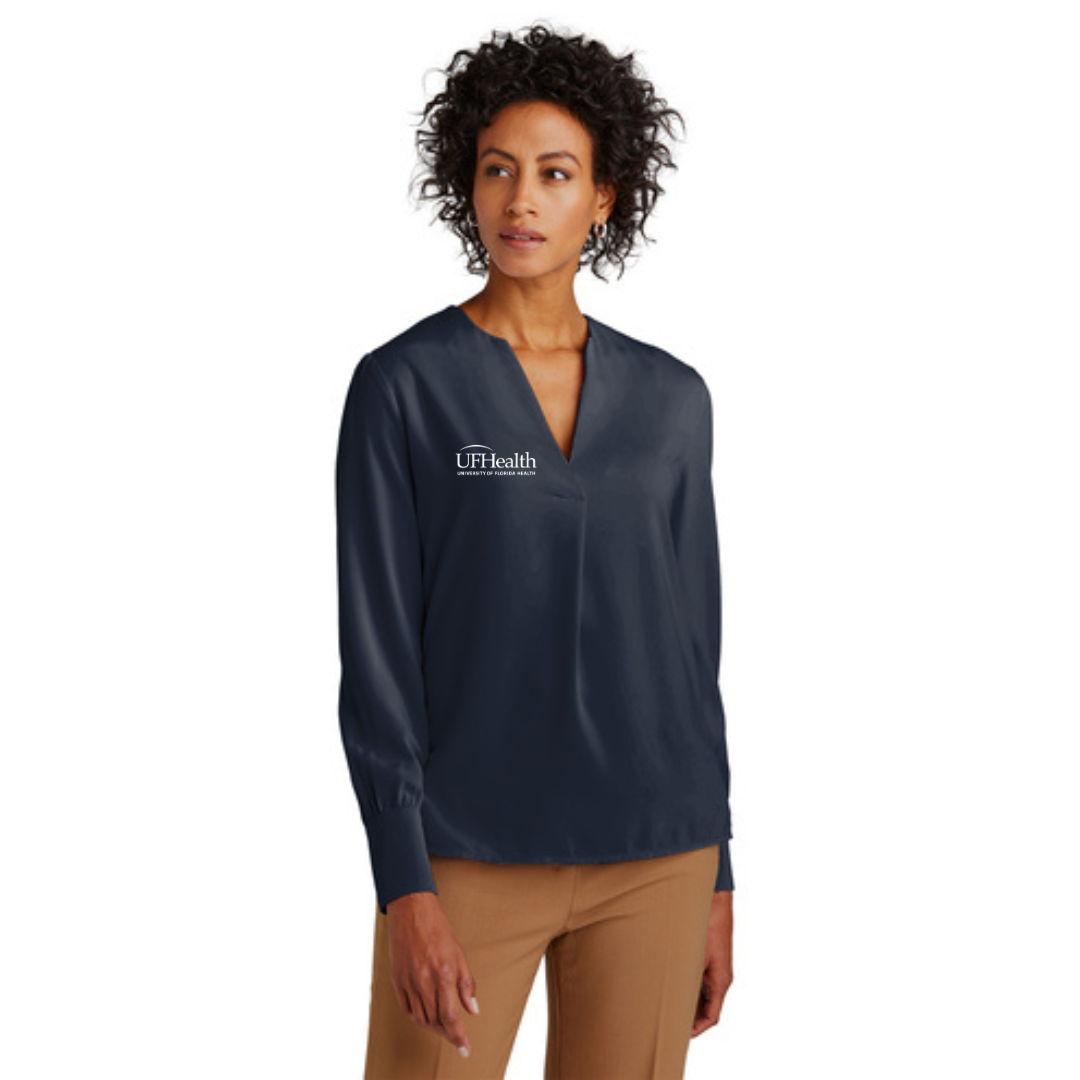 Women’s Open-Neck Satin Blouse for Registration