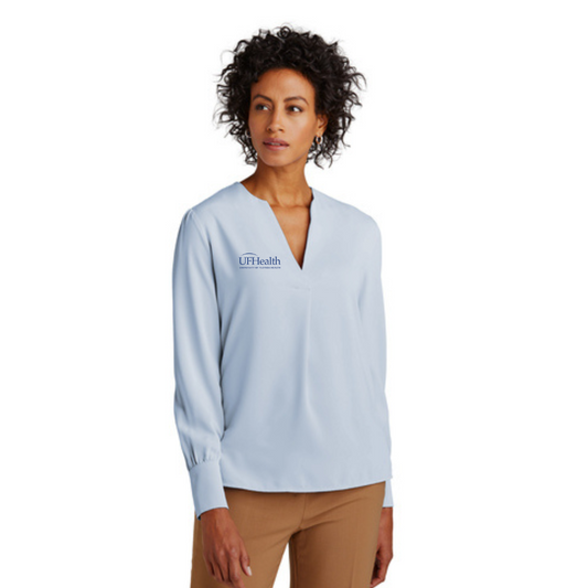 Women’s Open-Neck Satin Blouse for Registration