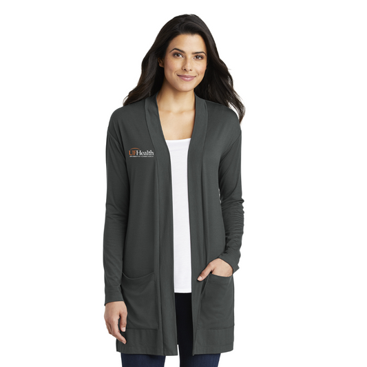 Ladies Long Pocket Cardigan