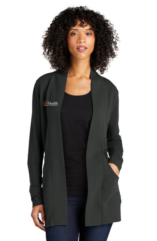 Ladies Microterry Cardigan