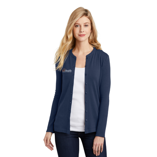 Ladies Modern Stretch Cotton Cardigan